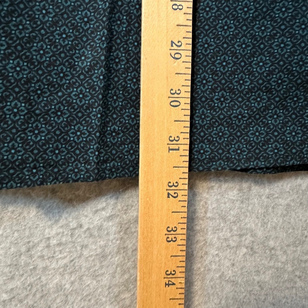 Ariat Western Shirt Mens XL Teal Black Geometric Pearl Snap Long Sleeve Cotton - Picture 7 of 10
